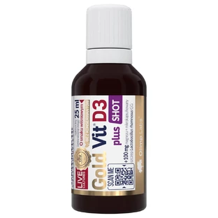 Olimp Gold-Vit D3 Plus Shot, ampolla de vidrio, sabor cereza, 25 ml