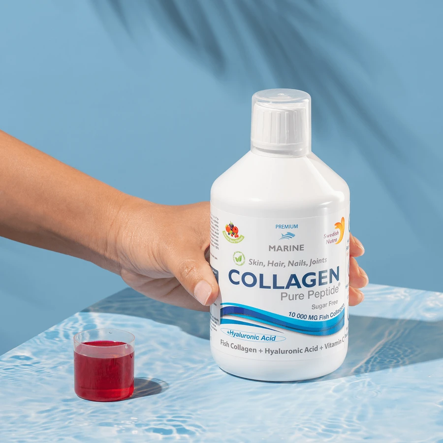 Swedish Nutra Marine Collagen Pure Peptide 10000 mg, berry flavor, 500 ml