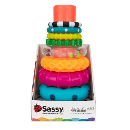 Sassy, Lernspielzeug, STEM-Scheibenturm, ab 6 Monaten, 1 Stück