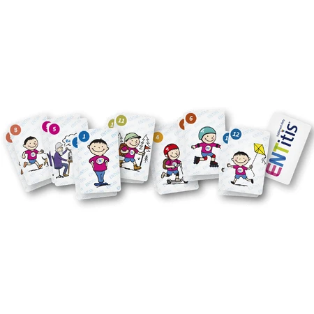ENTitis set voor kinderen vanaf 3 jaar, aardbeiensmaak, 3 x 30 zuigtabletten + kaartspel