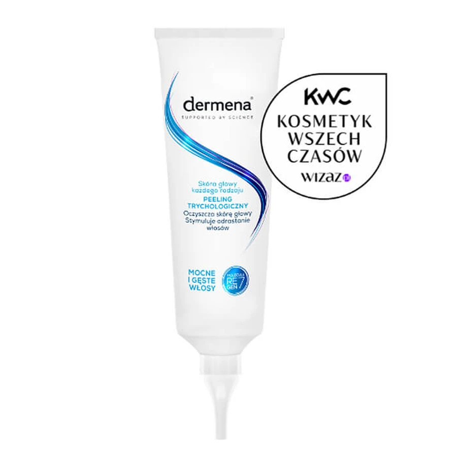 Dermena Haarverzorgingsset, shampoo tegen haaruitval, 200 ml + trichologiescrub, 125 ml + haargroeistimulerend serum, 50 ml gratis