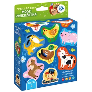 CzuCzu Puzzles zum Paaren Meine Tiere, Puzzles für Kinder, ab 18 Monaten, 20 Elemente