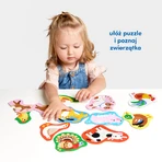 CzuCzu Puzzles zum Paaren Meine Tiere, Puzzles für Kinder, ab 18 Monaten, 20 Elemente