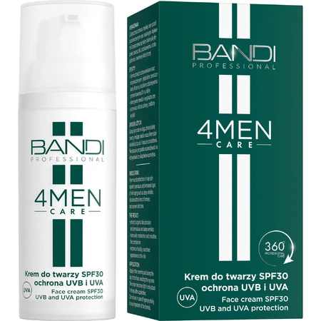 Bandi 4Men Care, Gesichtscreme SPF 30, UVB- und UVA-Schutz, für Männer, 50 ml