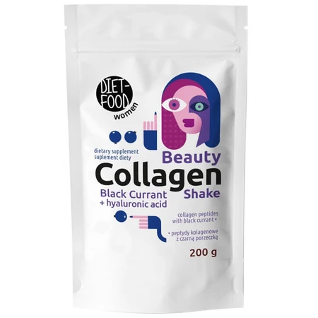 Diet-Food Beauty Collageenshake, collageenshake met zwarte bes, 200 g