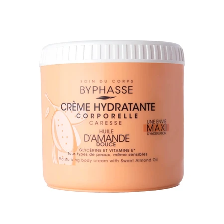 Byphasse, moisturizing body cream with sweet almond oil, 500 ml