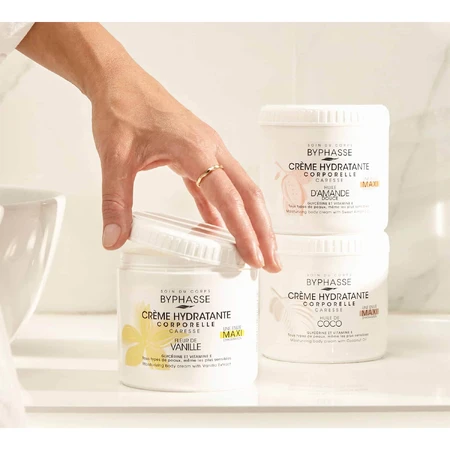 Byphasse, moisturizing body cream with sweet almond oil, 500 ml