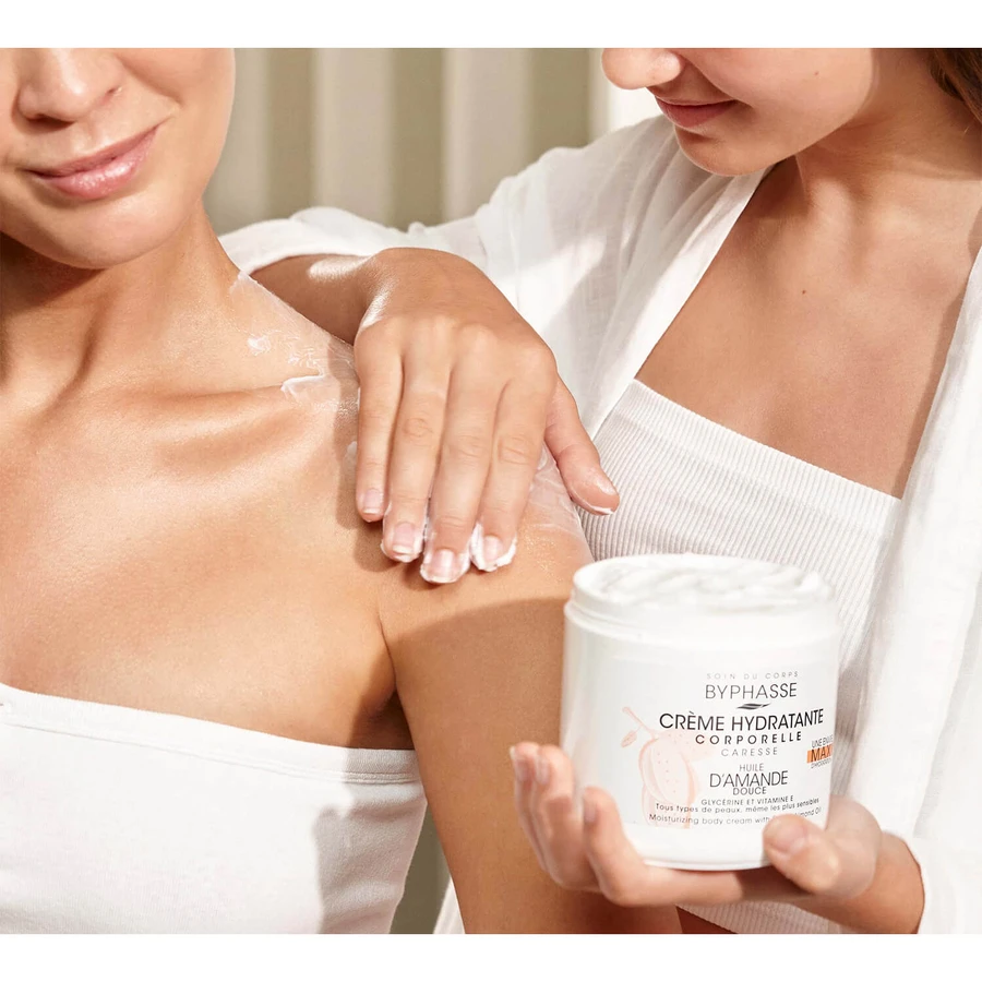 Byphasse, moisturizing body cream with sweet almond oil, 500 ml