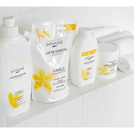 Byphasse, hydraterende lichaamscrème met vanille-extract, 500 ml