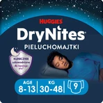 Huggies DryNites, overnight briefs for boys, 8 -13 years, 30-48 kg, 9 pieces