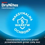 Huggies DryNites, overnight briefs for boys, 8 -13 years, 30-48 kg, 9 pieces