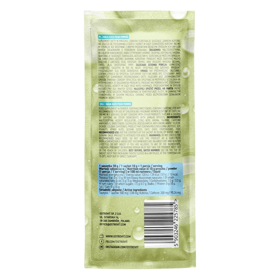 OstroVit Aqua Kick Pear Power, powder, pear flavor, 24 x 10 g