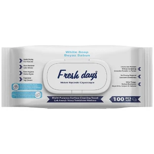 Fresh Days, feuchte Reinigungstücher XXL, 100 Stück