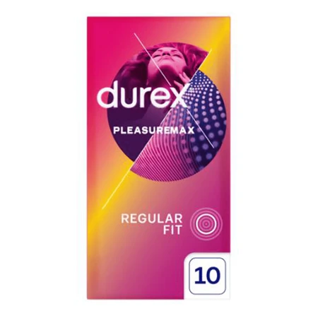 Durex Pleasuremax, gerippte Kondome mit Paspel, 10 Stück
