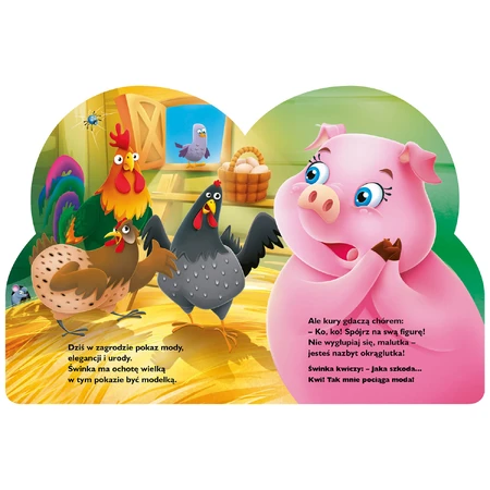 Troquelado Fashionable Pig, folleto infantil