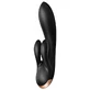 Satisfyer Double Flex, app-gestuurde bunny vibrator, zwart, 1 stuk