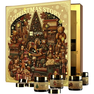 HiSKin Adventskalender Märchenbuch-Set, Sojakerzen