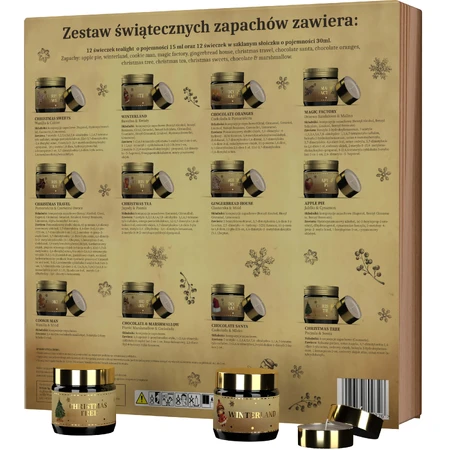 HiSKin Adventskalender Märchenbuch-Set, Sojakerzen