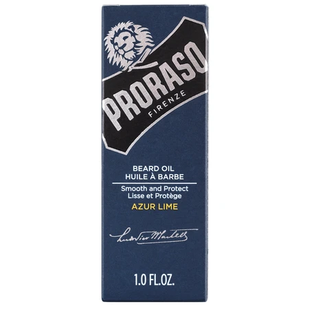 Proraso Blue, beard oil, azur lime, 30 ml