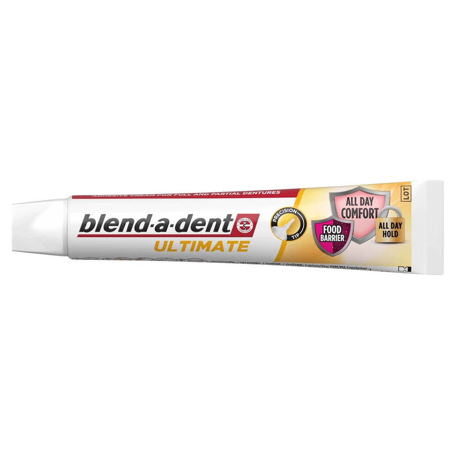 Blend-a-dent Ultimate Fresh, Crema adhesiva para prótesis dentales, 40 ml