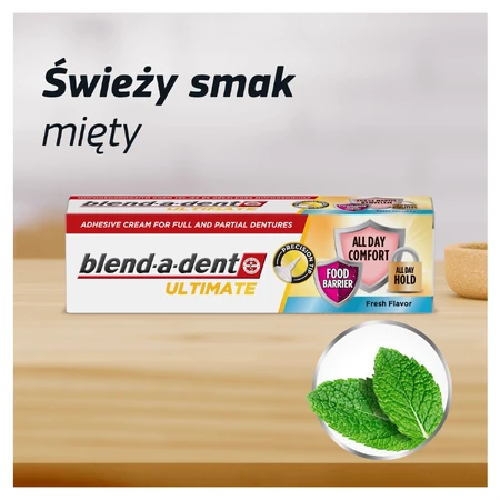 Blend-a-dent Ultimate Fresh, Crema adhesiva para prótesis dentales, 40 ml