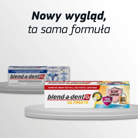 Blend-a-dent Ultimate Fresh, Crema adhesiva para prótesis dentales, 40 ml