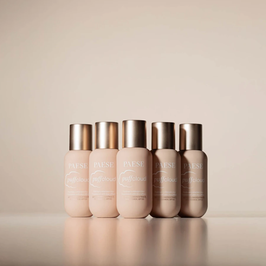 Paese Puff Cloud, satijnen gezichtsfoundation met vervagingseffect, 04 Shell Beige, SPF 20, 37 ml