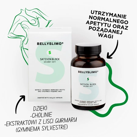 Bellyslimo Sativin Block, 60 Kapseln
