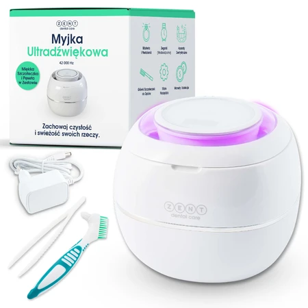 Zent Ultrasonic Cleaner, ultrasonic cleaner with UV lamp for orthodontic trays, dentures, braces