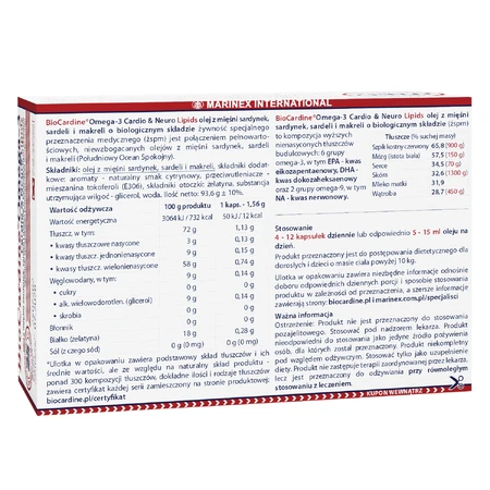 BioCardine Omega-3 Cardio&Neuro Lípidos, 60 cápsulas