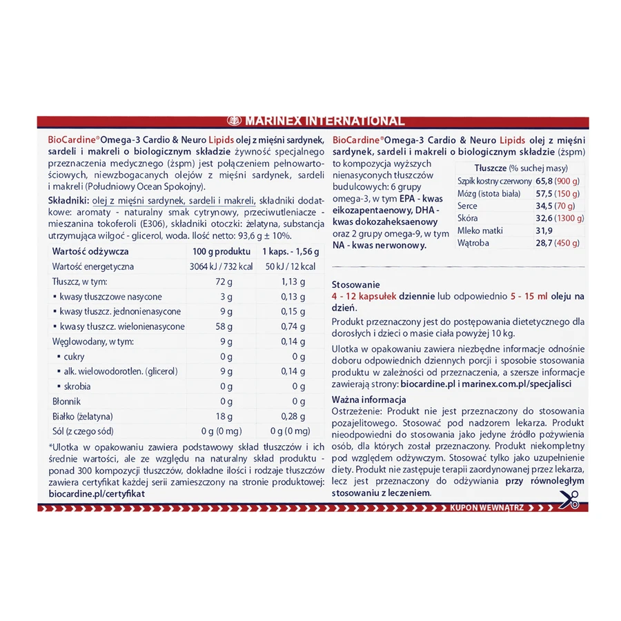BioCardine Omega-3 Cardio&Neuro Lípidos, 60 cápsulas