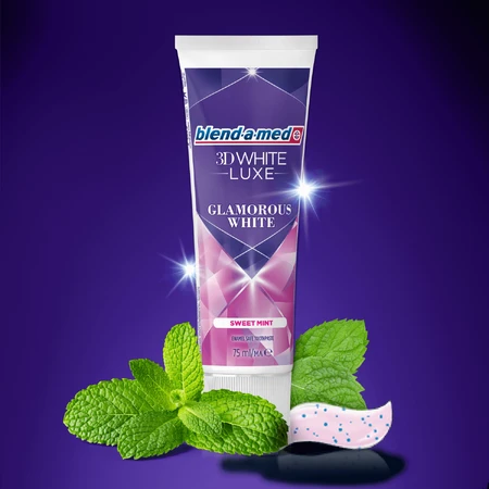 Blend-a-med 3D White Luxe, tandpasta, Glamorous White, 75 ml