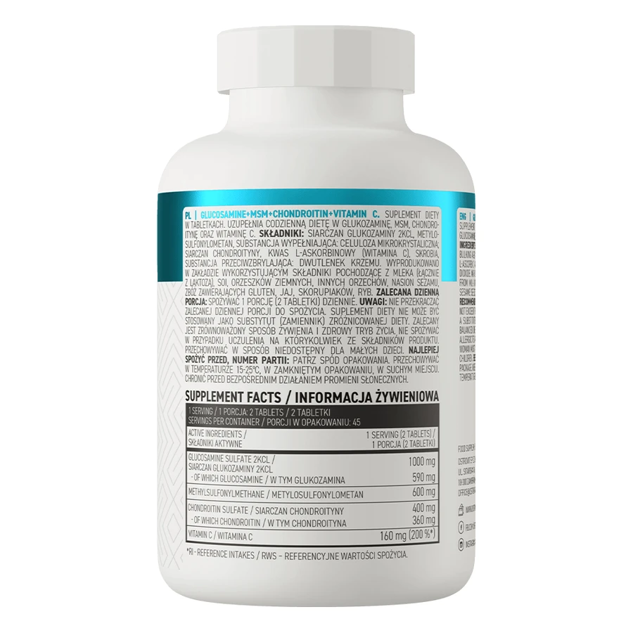 OstroVit Glucosamine + MSM + Chondroitin + Vitamin C, 90 tablets