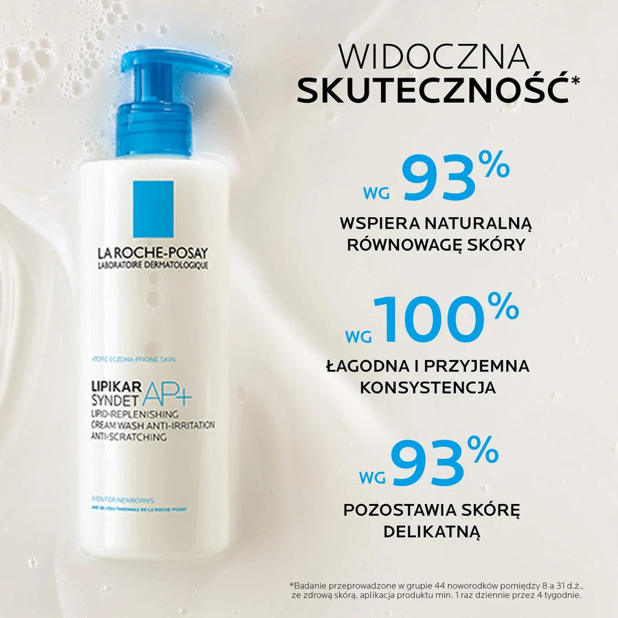 Set La Roche-Posay Cicaplast Baume B5+, verzachtende regenererende lotion, 100 ml + Lipikar Syndet AP+, reinigingscrème voor het lichaam, vanaf de geboorte, 400 ml + gratis miniproductdoosje