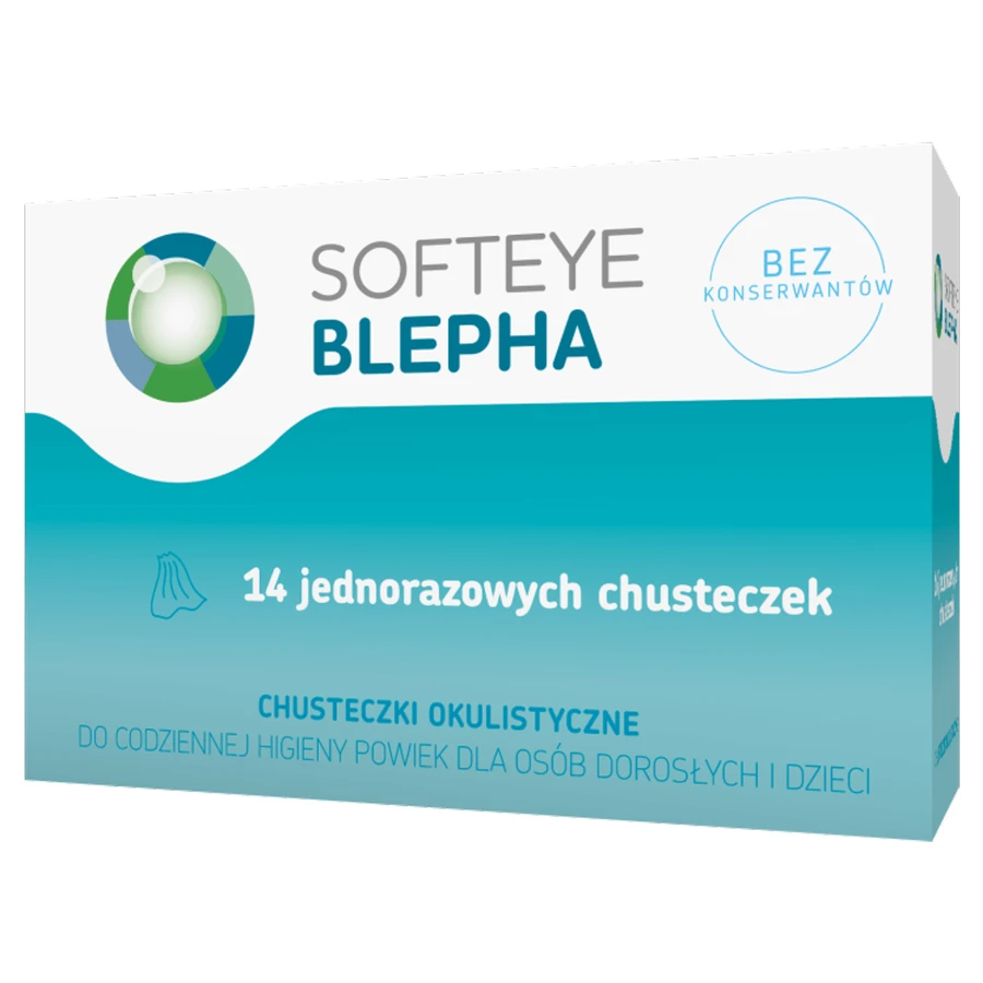 Softeye Blepha, ophthalmische Tücher, 14 Stück