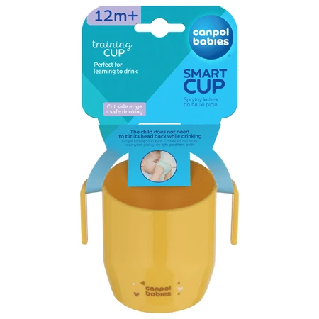 Canpol Babies, clever cup for learning to drink, open, yellow, 1 piece