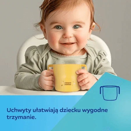 Canpol Babies, clever cup for learning to drink, open, yellow, 1 piece