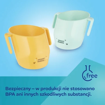 Canpol Babies, clever cup for learning to drink, open, yellow, 1 piece