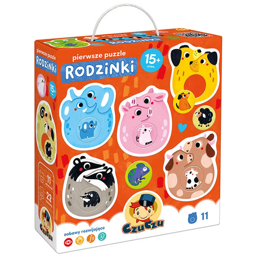 CzuCzu First Puzzle Families, puzzle-uri pentru copii, de la 15 luni, 22 elemente