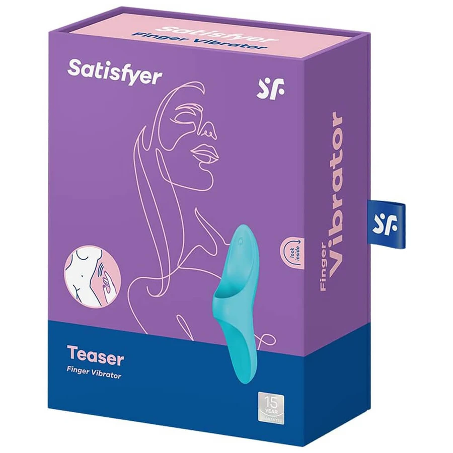 Satisfyer Teaser, vibrateur à doigt, bleu, 1 pc
