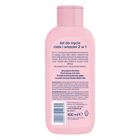Bambino, wasgel voor lichaam en haar 2in1, vanaf de eerste dag van het leven, 400 ml