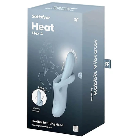 Satisfyer Heat Flex 4, vibrateur chauffant pour la stimulation du point G, bleu, 1 pièce