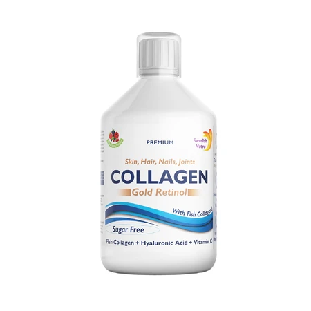 Swedish Nutra Colágeno Marino Gold Retinol 12500 mg, sabor baya, 500 ml