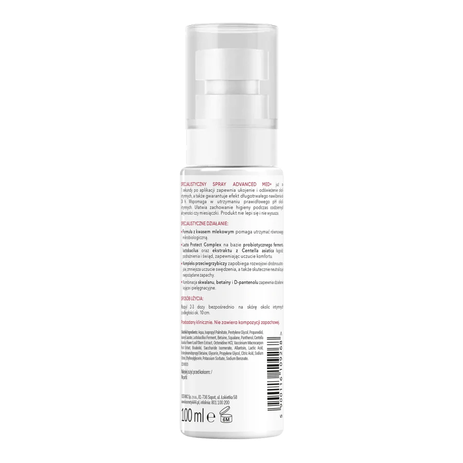 AA Intymna Advanced Med+, specialized spray for intimate hygiene, 100 ml