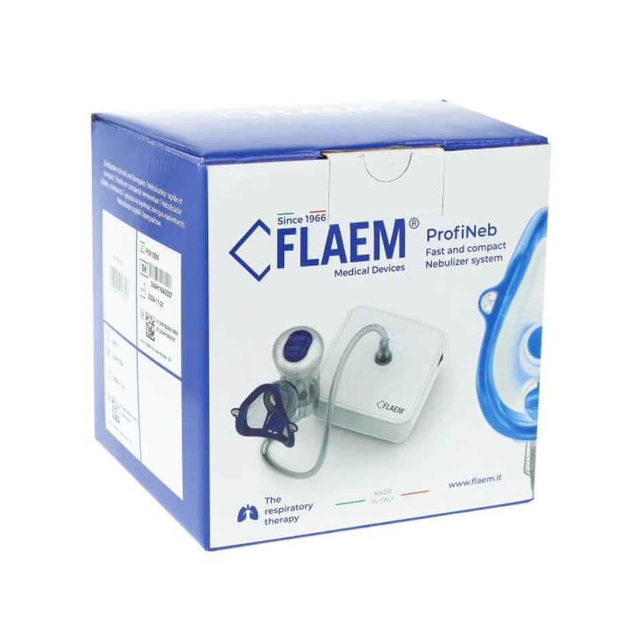 Flaem ProfiNeb, der ultraleise Pneumatik-Kolbeninhalator für Kinder und Erwachsene