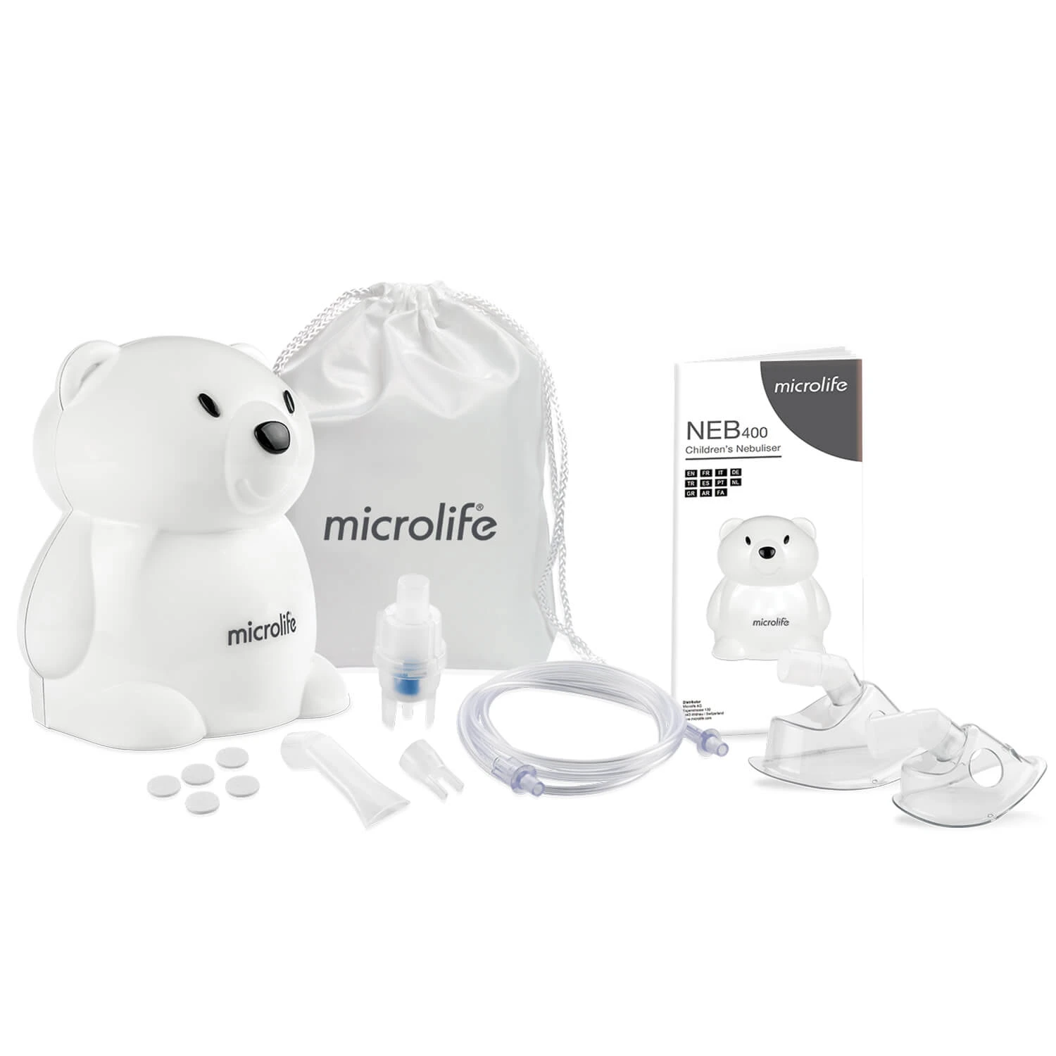 Microlife NEB 400, pneumatic-piston inhaler for children
