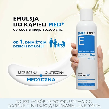 Set Emotopic Med+, bademulsie, vanaf de geboorte, 400 ml + bodylotion, vanaf de geboorte, 400 ml