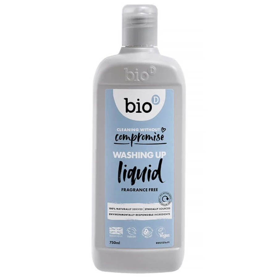 Bio-D, hypoallergenic concentrated dishwashing liquid, sensitive skin, 750 ml