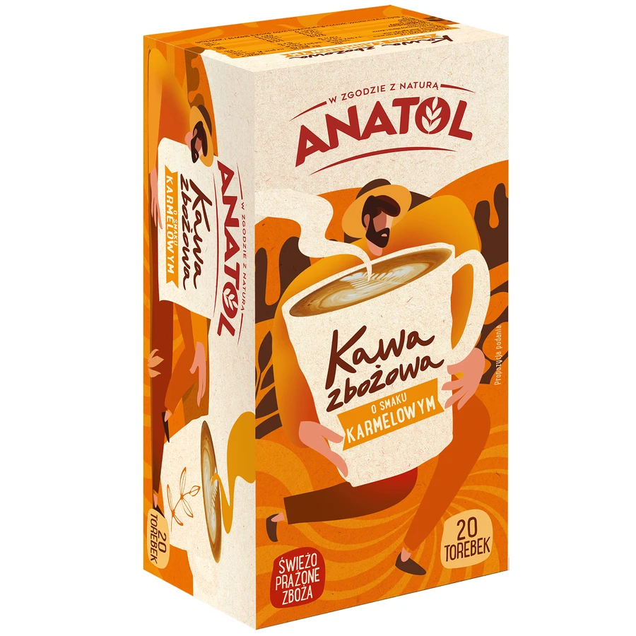Anatol Graan Koffie, express, karamel, 4.2 g x 20 sachets