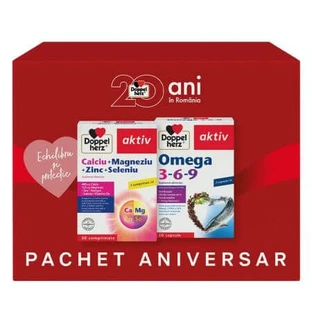 Paket Calcium + Magnesium + Zink + Aktives Selen 30 Tabletten + Omega 3-6-9 30 Kapseln, Doppelherz